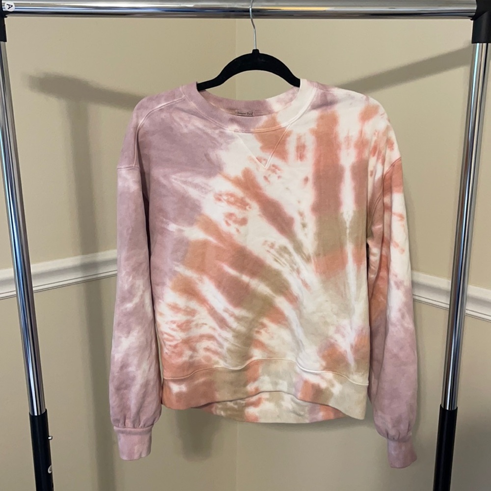 Tie dyed cropped sweatshirt